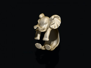 Baby elephant ring 3D Print Model