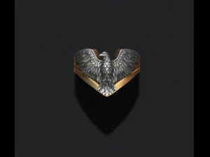 Перстень з орлом 3D Принт Модель
