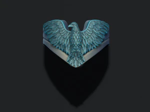 Перстень з орлом 3D Принт Модель