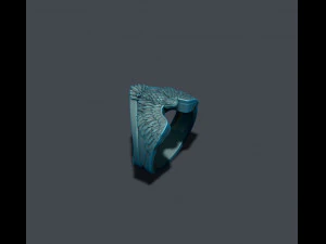 Перстень з орлом 3D Принт Модель