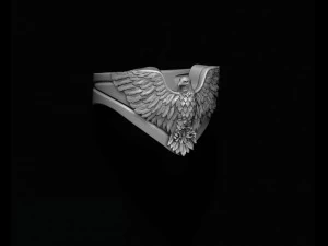 Перстень з орлом 3D Принт Модель