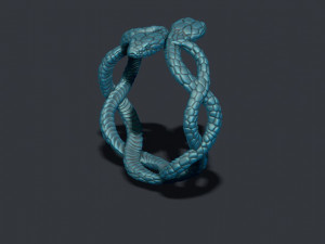 Snake ring Modello di stampa 3D