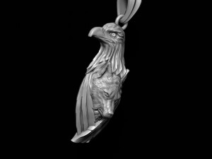 Eagle wolf pendant 3D 프린트 모델