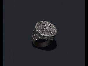 Ring with tree texture 3D प्रिंट मॉडल