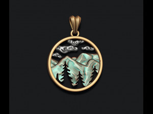 Mountains pendant Modèles 3D en vedette