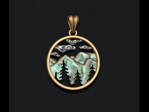 Подвеска &laquo;Горы&raquo; 3D Принт Модель