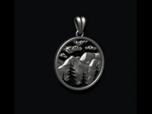 Mountains pendant 3D Print Model