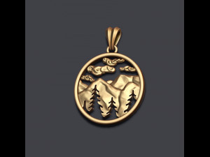 Mountains pendant Modelo de impresión 3D