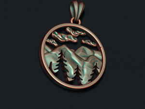 Mountains pendant Modelo de impresión 3D