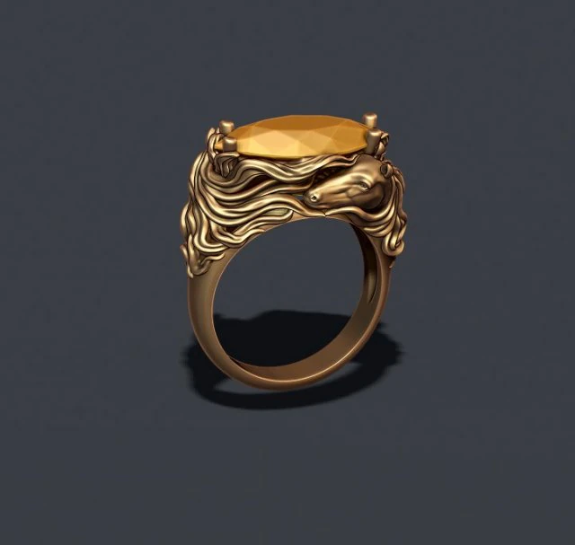 Horse ring 3D Print Model .c4d .max .obj .3ds .fbx .stl .blend