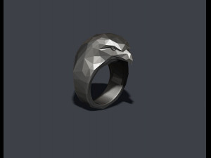 Eagle ring low poly Modelo de impresión 3D