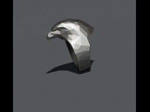 Eagle ring low poly 3D Print Model