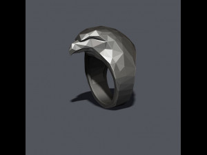 Eagle ring low poly Modelo de impresión 3D