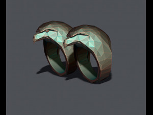 Eagle ring low poly Modelo de impresión 3D