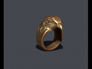 Eagle ring low poly v2 Model do druku 3D