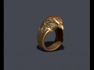 Eagle ring low poly v2 3D Print Model