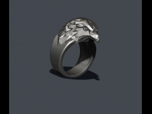 Eagle ring low poly v2 Model do druku 3D