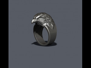 Eagle ring low poly v2 3D Print Model
