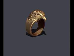 Eagle ring low poly v2 Model do druku 3D
