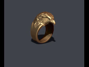 Eagle ring low poly v2 3D Print Model