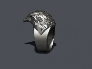 Eagle ring low poly v2 Model do druku 3D