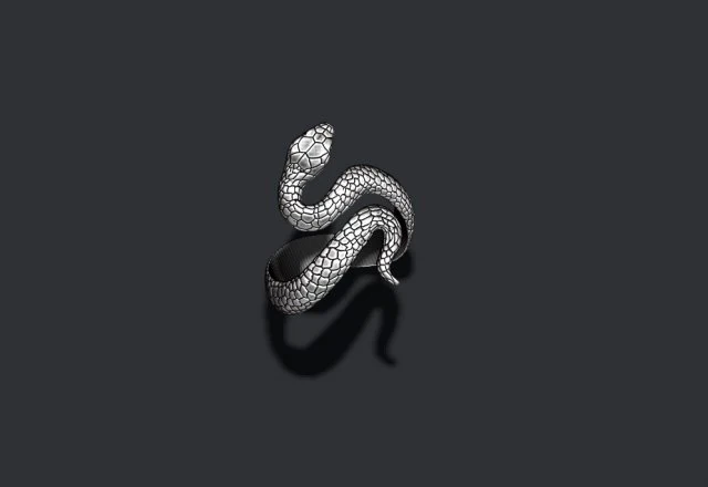 Snake ring 3D Print Model .c4d .max .obj .3ds .fbx .stl .blend 