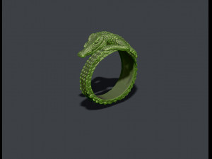 Crocodile ring 3D Baskı Modeli