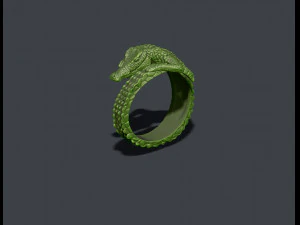 Crocodile ring 3D Print Model
