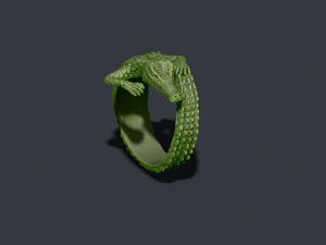 Crocodile ring 3D Print Model