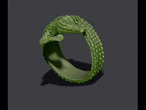 Crocodile ring 3D Print Model