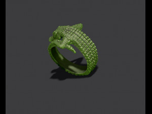 Crocodile ring 3D Baskı Modeli