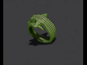 Crocodile ring 3D Print Model