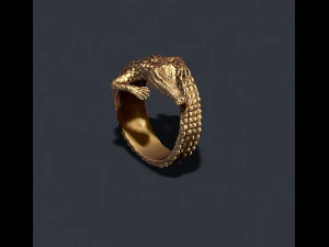 Crocodile ring 3D Print Model