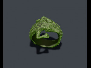 Crocodile ring 3D Baskı Modeli