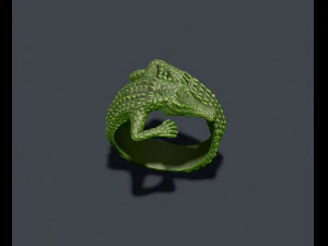 Crocodile ring 3D Print Model