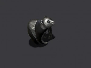 Panda ring 3D Print Model