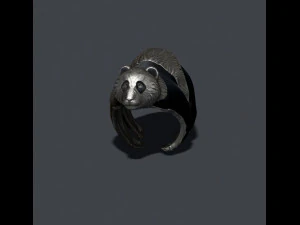 Panda ring 3D Print Model