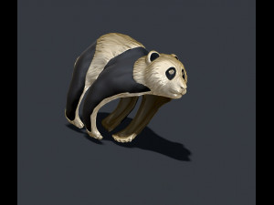 Panda ring 3D Print Model
