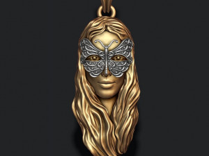 Butterfly and girl pendant 3D Print Model