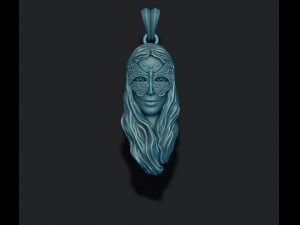 Butterfly and girl pendant 3D Print Model