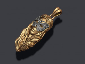 Butterfly and girl pendant 3D Print Model