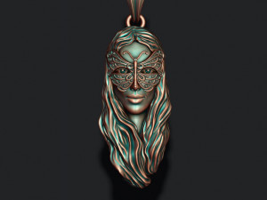 Butterfly and girl pendant 3D Print Model