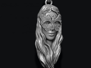 Butterfly and girl pendant 3D Print Model