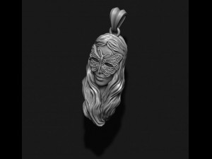 Butterfly and girl pendant 3D Print Model