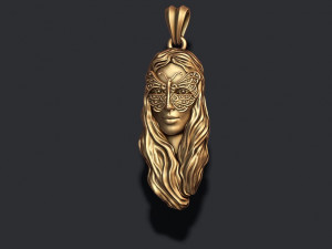 Butterfly and girl pendant 3D Print Model