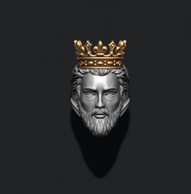 King ring 3D Print Model .c4d .max .obj .3ds .fbx .stl .blend 