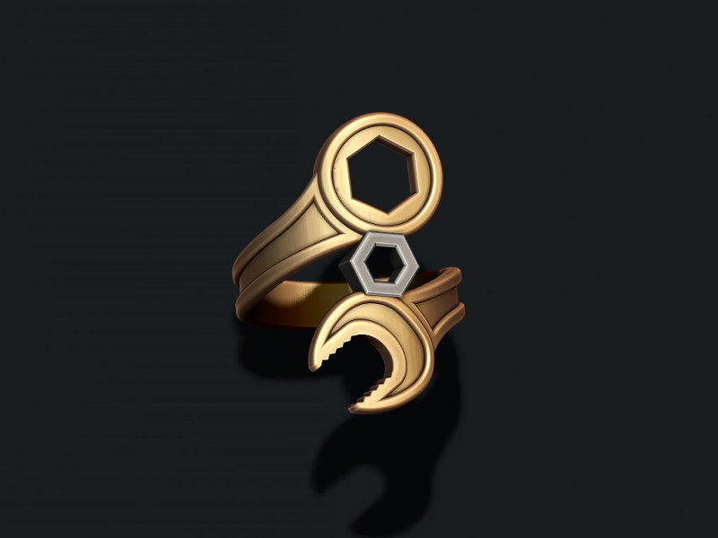 Wrench ring 3D Baskı Modeli .c4d .max .obj .3ds .fbx .stl .blend 