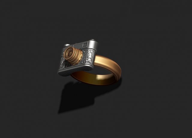 Photo camera ring 3D 打印模型 .c4d .max .obj .3ds .fbx .stl .blend 