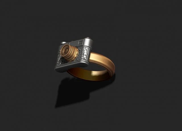Photo camera ring 3D Print Model .c4d .max .obj .3ds .fbx .stl .blend 