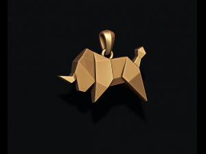Low poly ship camel lion parrot bat dove bull pendants pack 3d print model 3D 프린트 모델